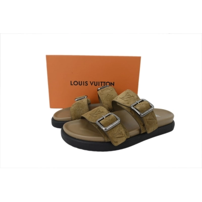 LOUIS VUITTON Venice Mule Shoes Khaki 02