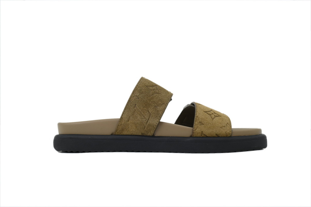 LOUIS VUITTON Venice Mule Shoes Khaki