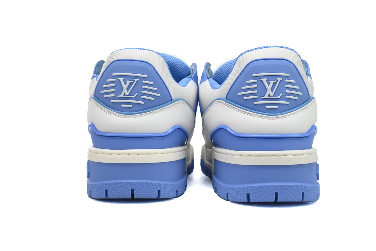 Louis Vuitton LV Trainer Maxi Style White Blue Leather Sneaker