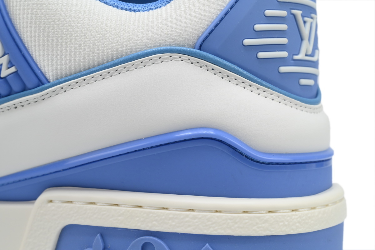 Louis Vuitton LV Trainer Maxi Style White Blue Leather Sneaker