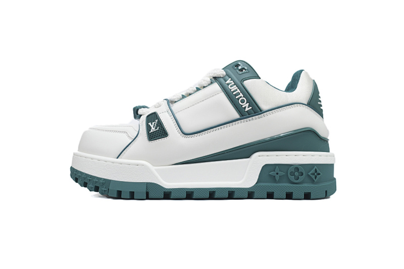 Louis Vuitton LV Trainer Maxi White Green Leather Sneaker