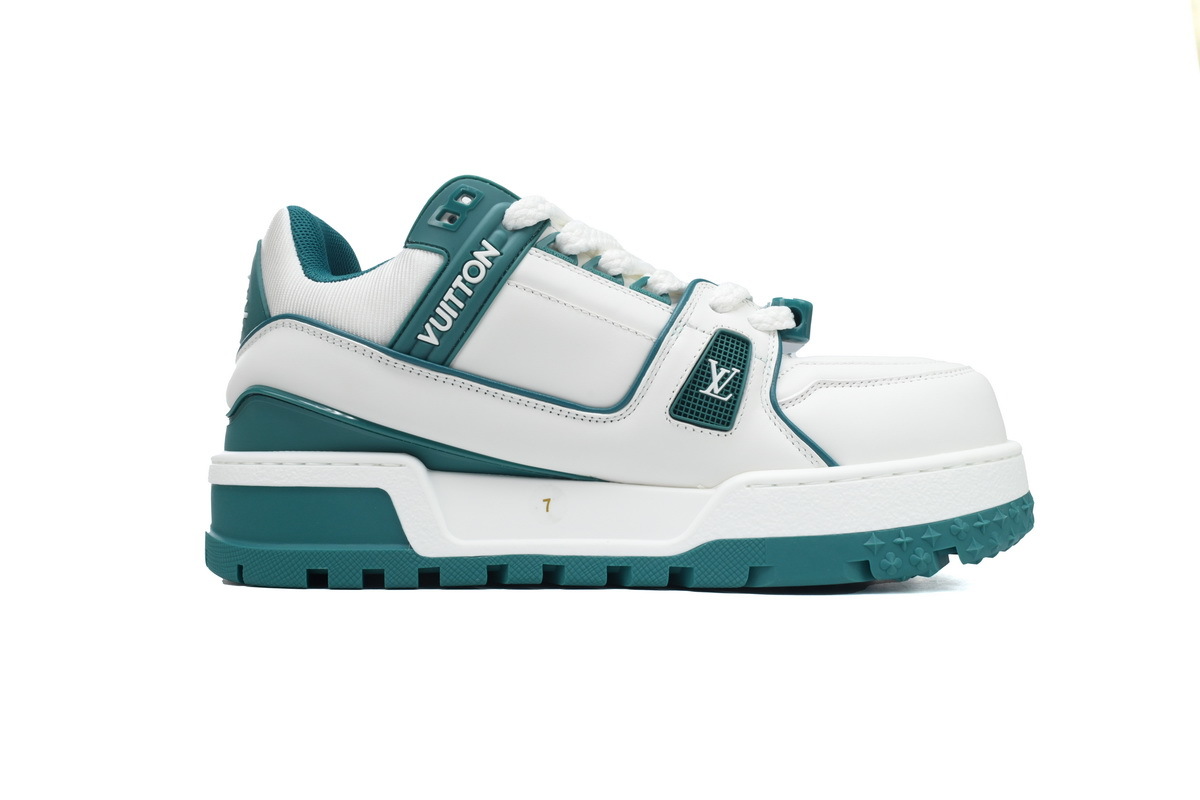 Louis Vuitton LV Trainer Maxi White Green Leather Sneaker
