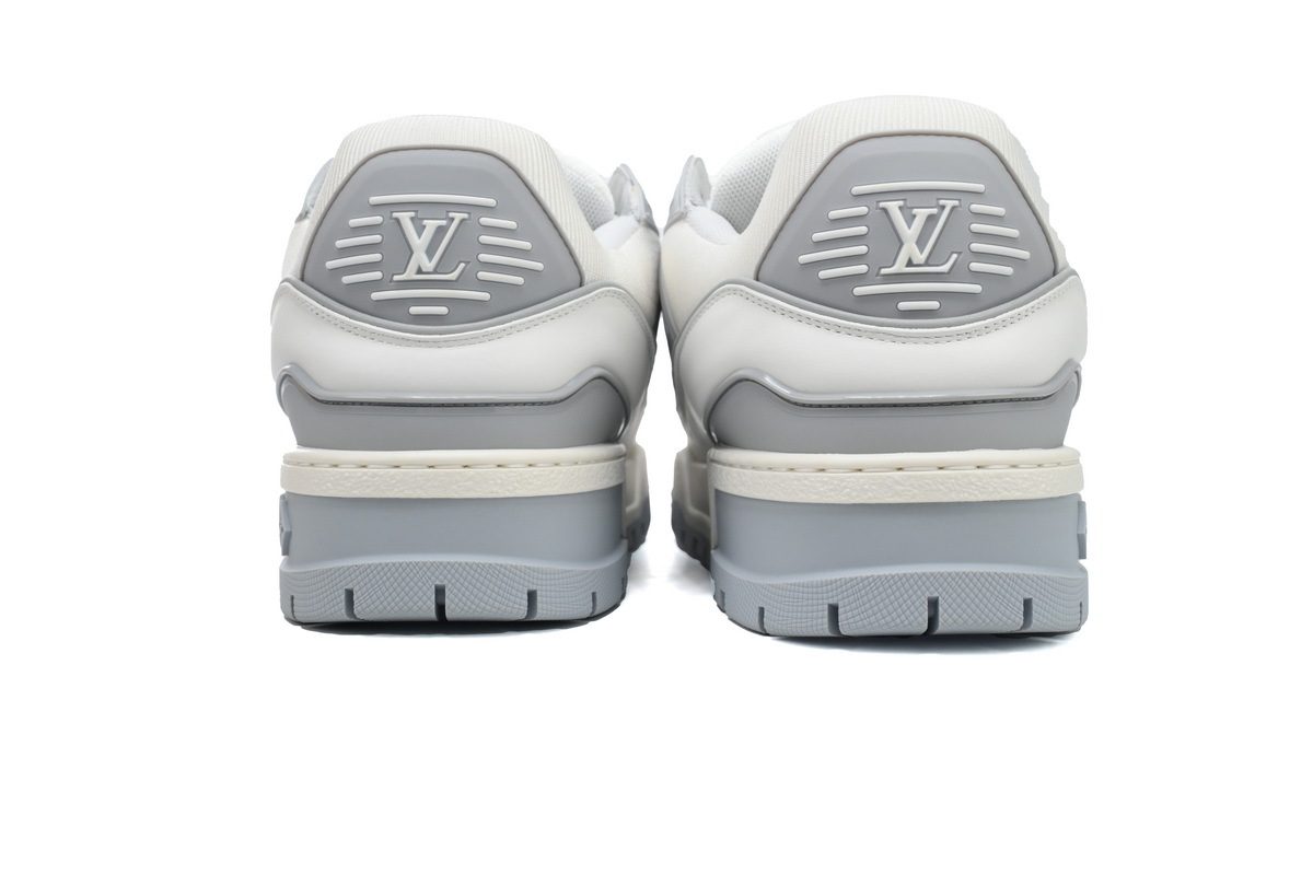 Louis Vuitton LV Trainer Maxi White Gray Leather Sneaker