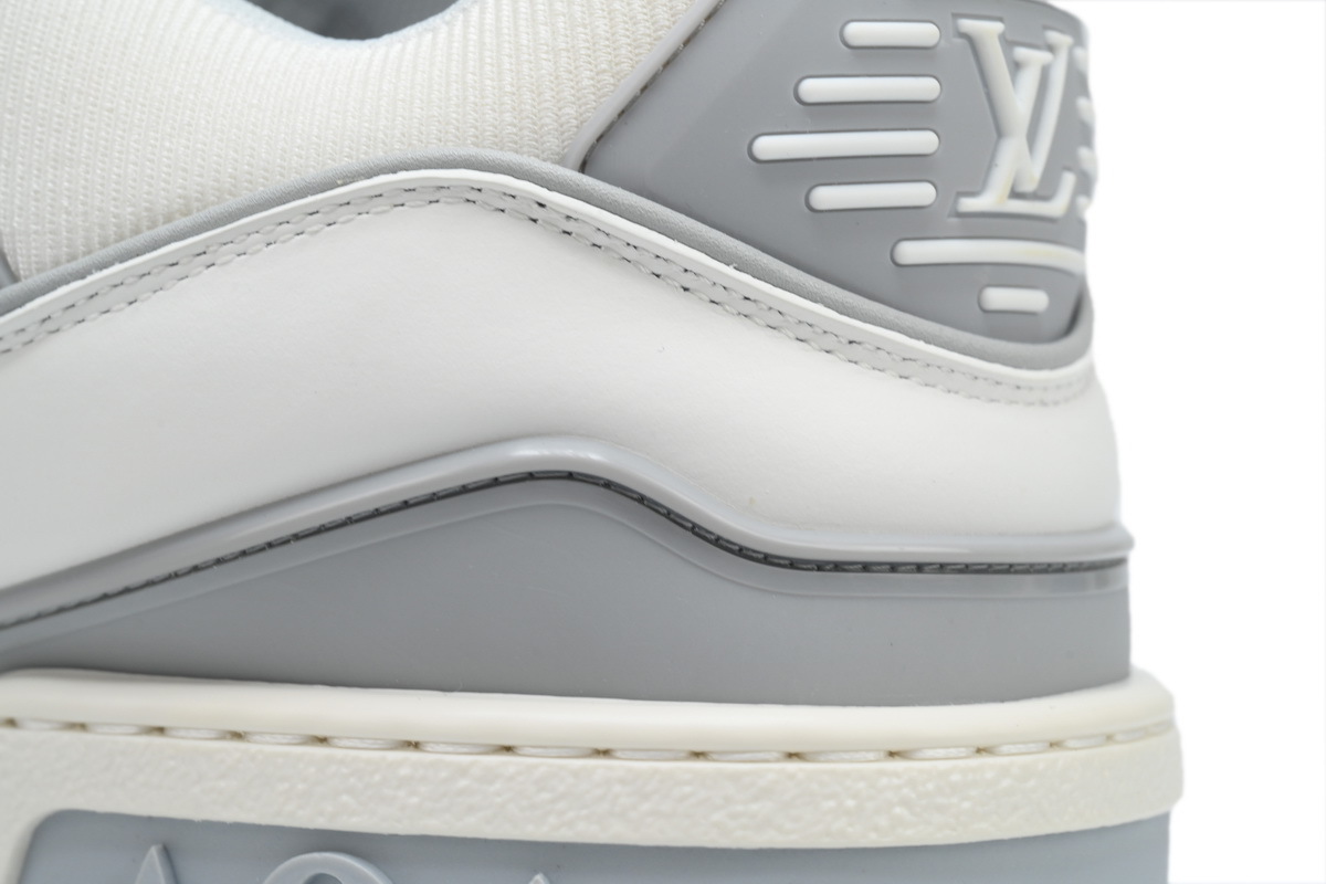 Louis Vuitton LV Trainer Maxi White Gray Leather Sneaker