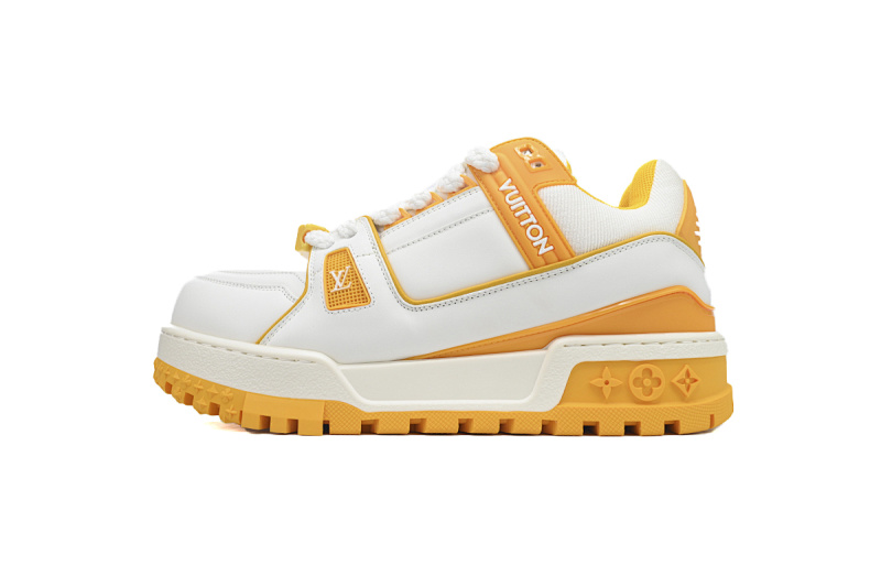 Louis Vuitton LV Trainer Maxi White Orange Sneakers