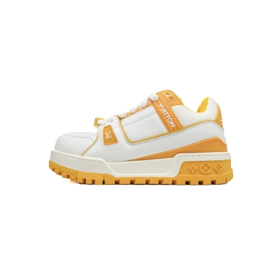 Louis Vuitton LV Trainer Maxi White Orange Sneakers 01