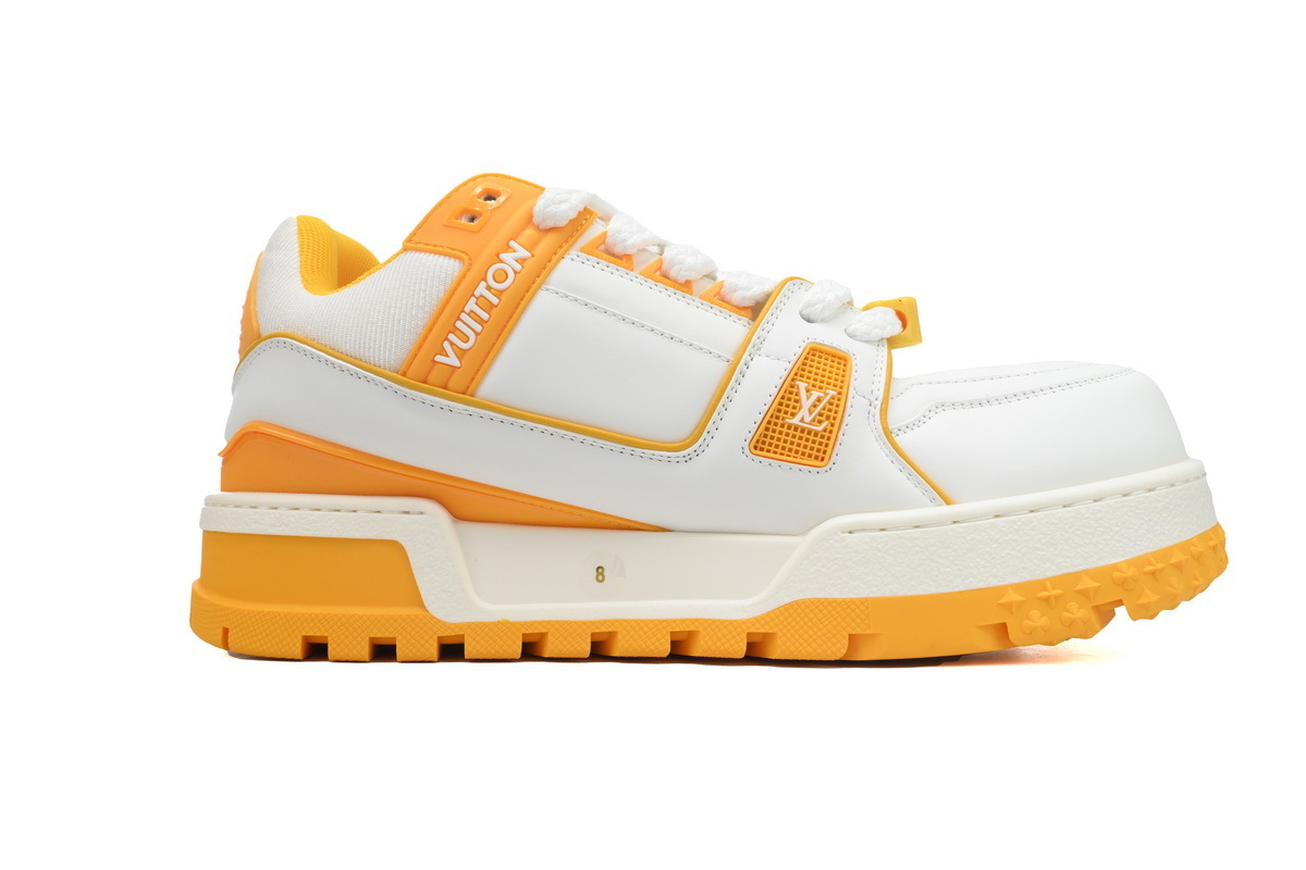 Louis Vuitton LV Trainer Maxi White Orange Sneakers