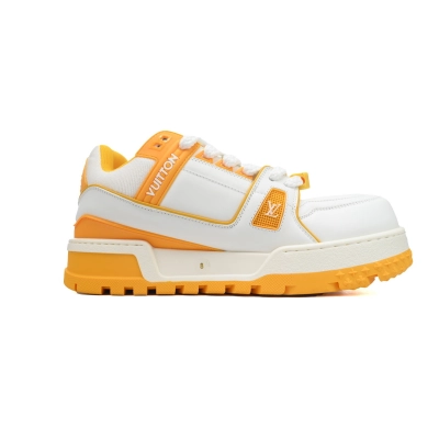 Louis Vuitton LV Trainer Maxi White Orange Sneakers 02