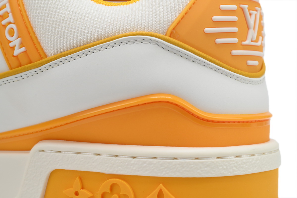 Louis Vuitton LV Trainer Maxi White Orange Sneakers