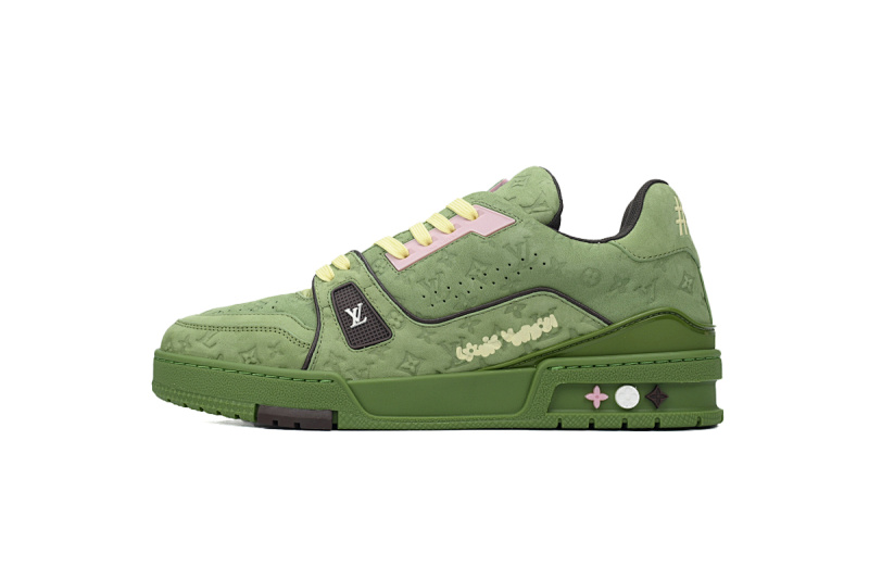 LV Trainer Sneaker Avocado Green 1ACXBE