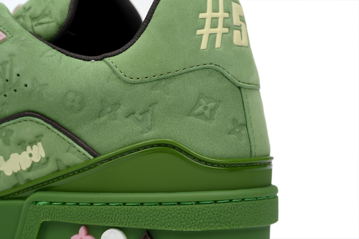 LV Trainer Sneaker Avocado Green 1ACXBE