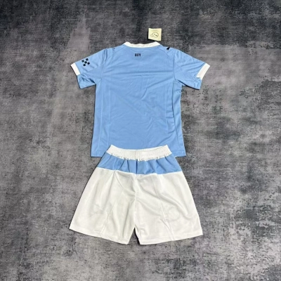 Manchester City Sky Blue White Kids Jersey Set 02