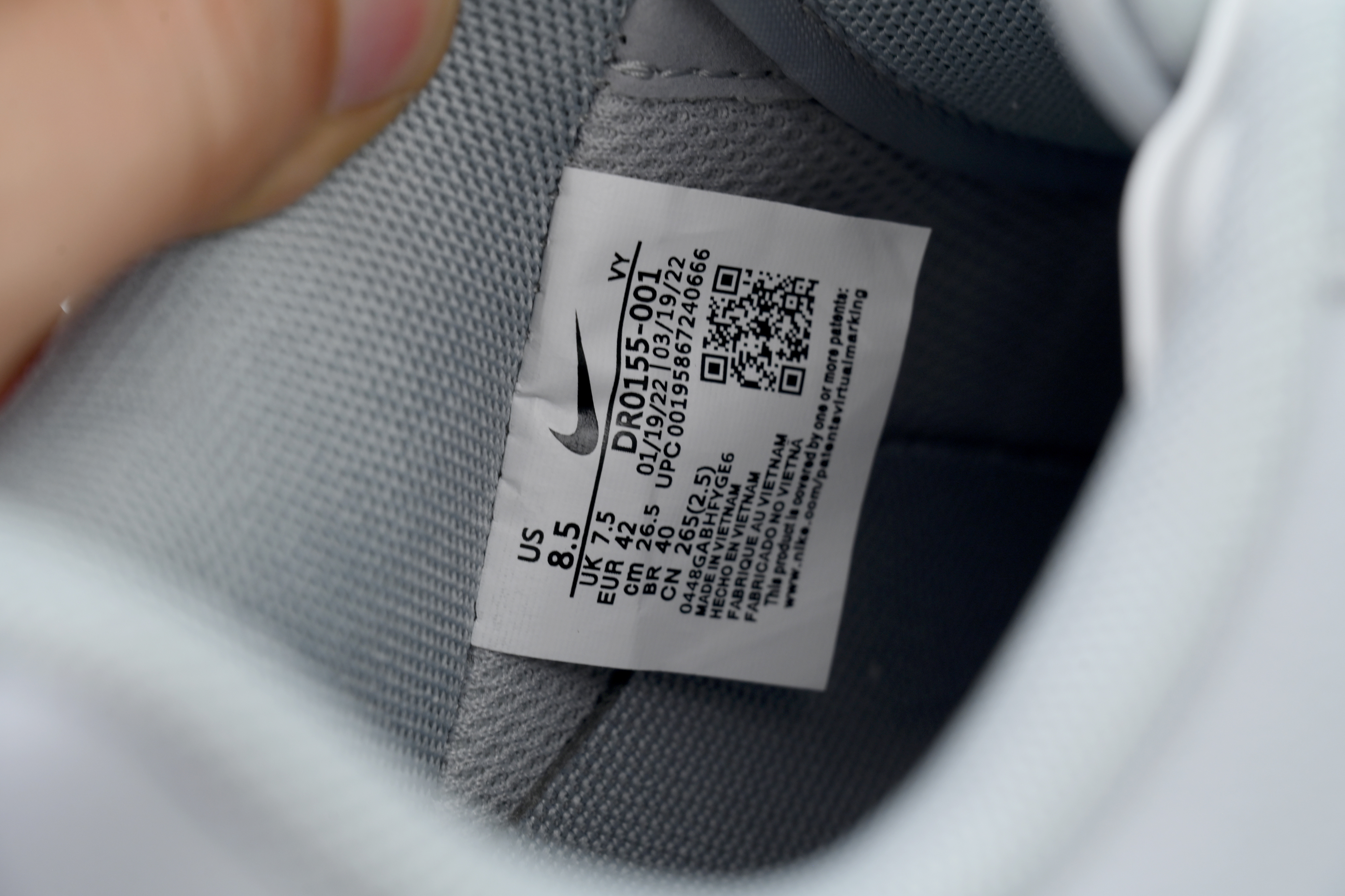Nike Air Force 1 07 Low J22 White Grey Orang DR0155-001 