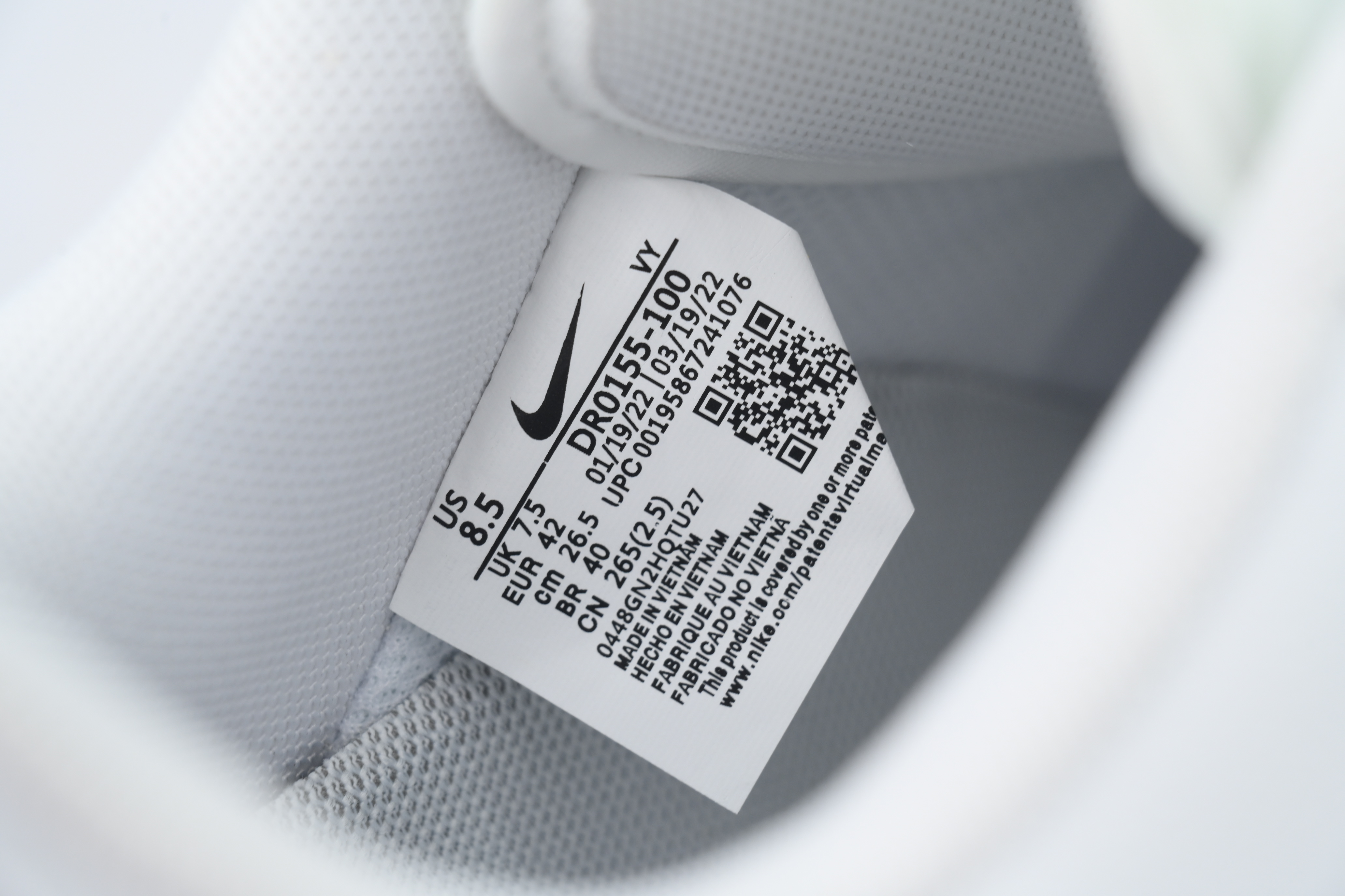 Nike Air Force 1 07 Low White Black Sneakers DR0155-100