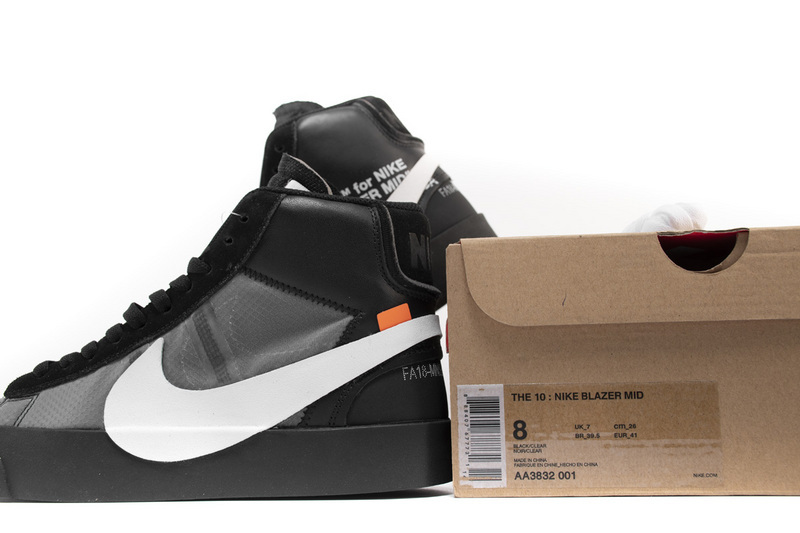 OFF WHITE Nike Blazer Mid AA3832-001 Black