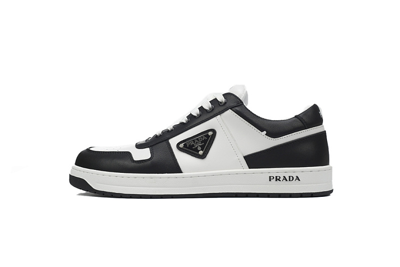 Tênis Prada Downtown de cano baixo, preto e branco