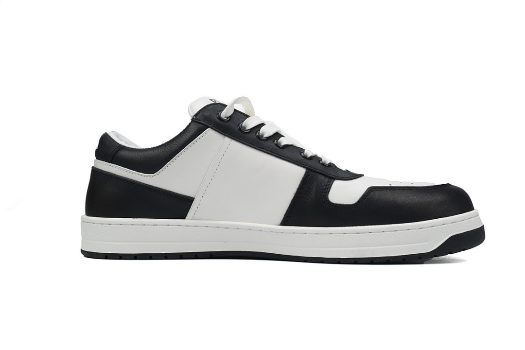 Tênis Prada Downtown de cano baixo, preto e branco
