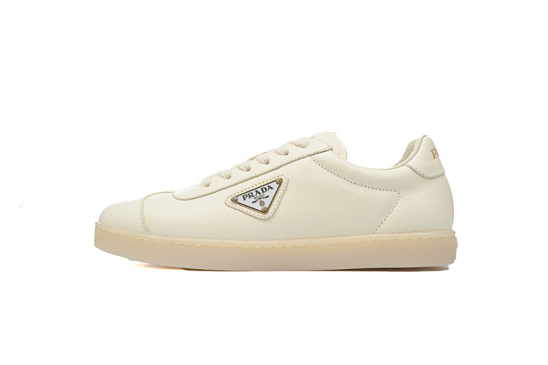 Baskets basses Prada Downtown, blanc riz