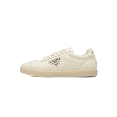 Tênis Prada Downtown de cano baixo, Branco Arroz 01