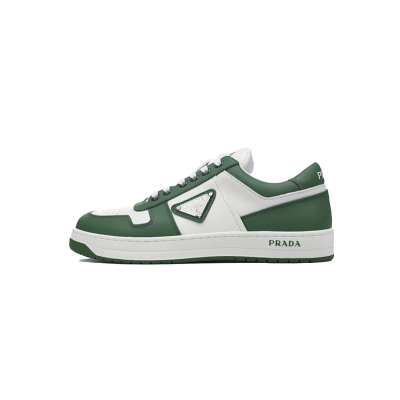 Tênis Prada Downtown de cano baixo Branco Verde 01