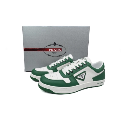 Tênis Prada Downtown de cano baixo Branco Verde 02