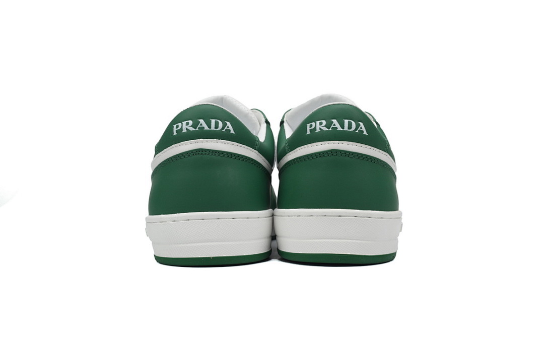Tênis Prada Downtown de cano baixo, branco e verde