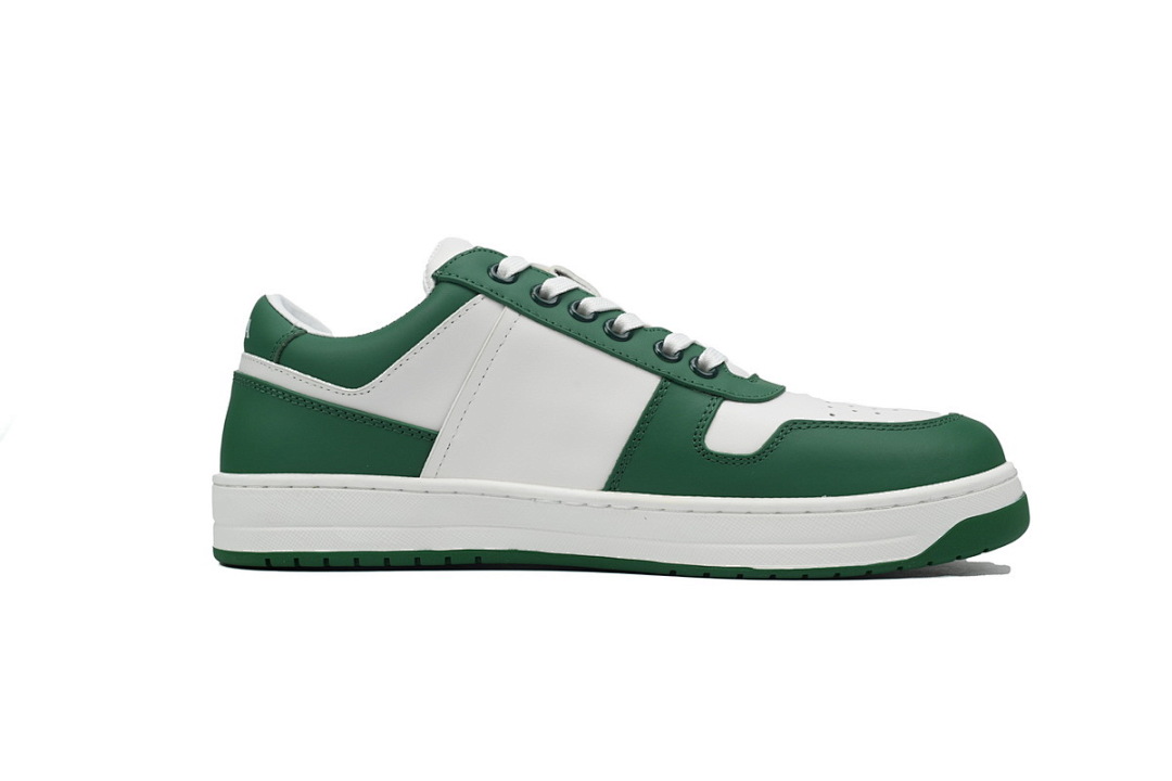 Tênis Prada Downtown de cano baixo, branco e verde