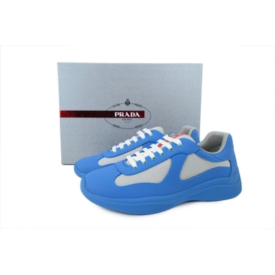 Baskets Prada en caoutchouc bleu 02