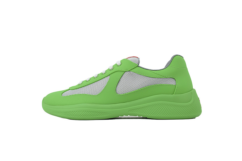 Zapatillas Prada de goma en verde fluorescente