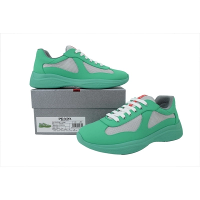 Baskets Prada en caoutchouc vert 02