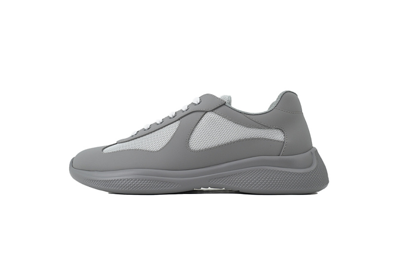 Baskets Prada en caoutchouc gris