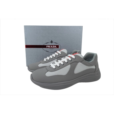 Baskets Prada en caoutchouc gris 02