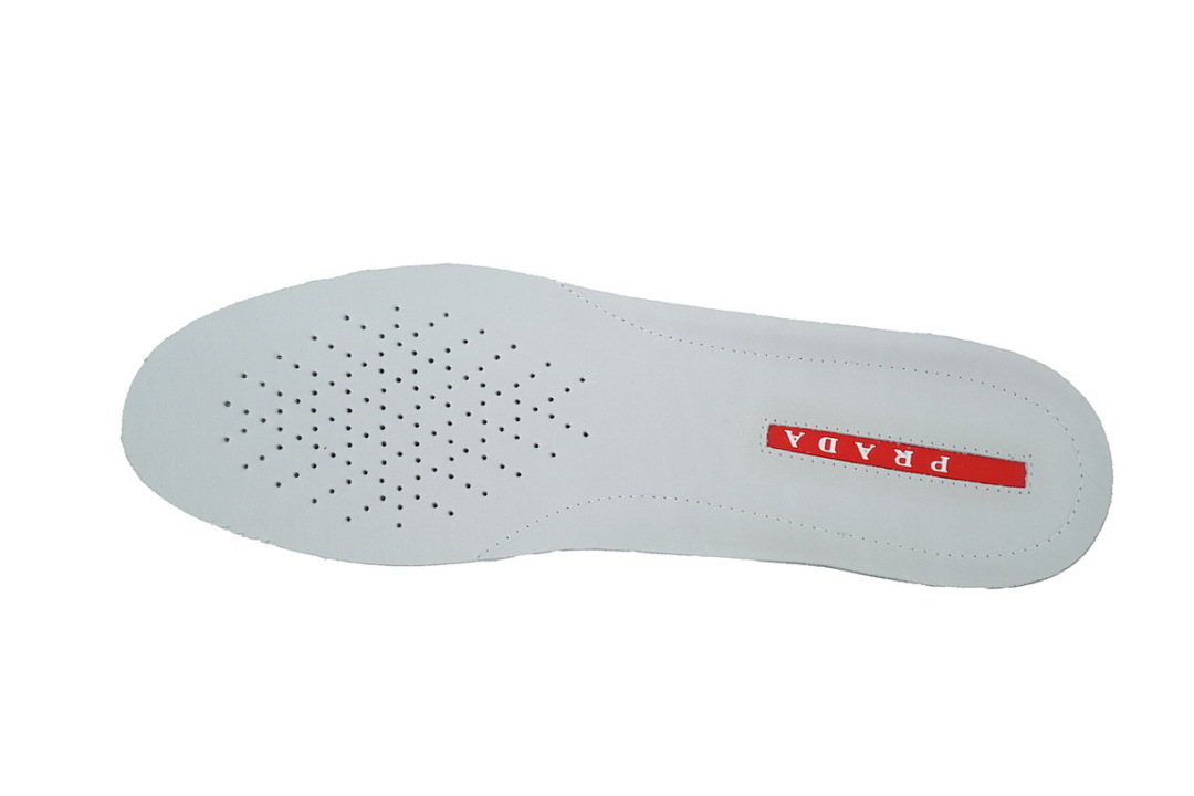 Baskets Prada en caoutchouc gris
