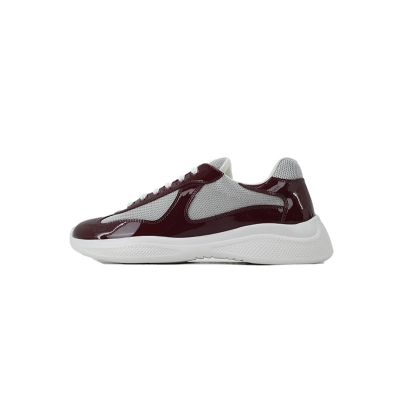 Baskets Prada rouge vin 01