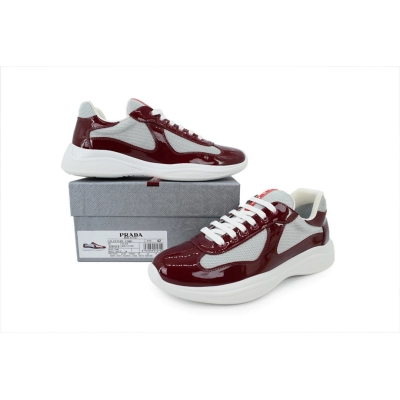 Baskets Prada rouge vin 02