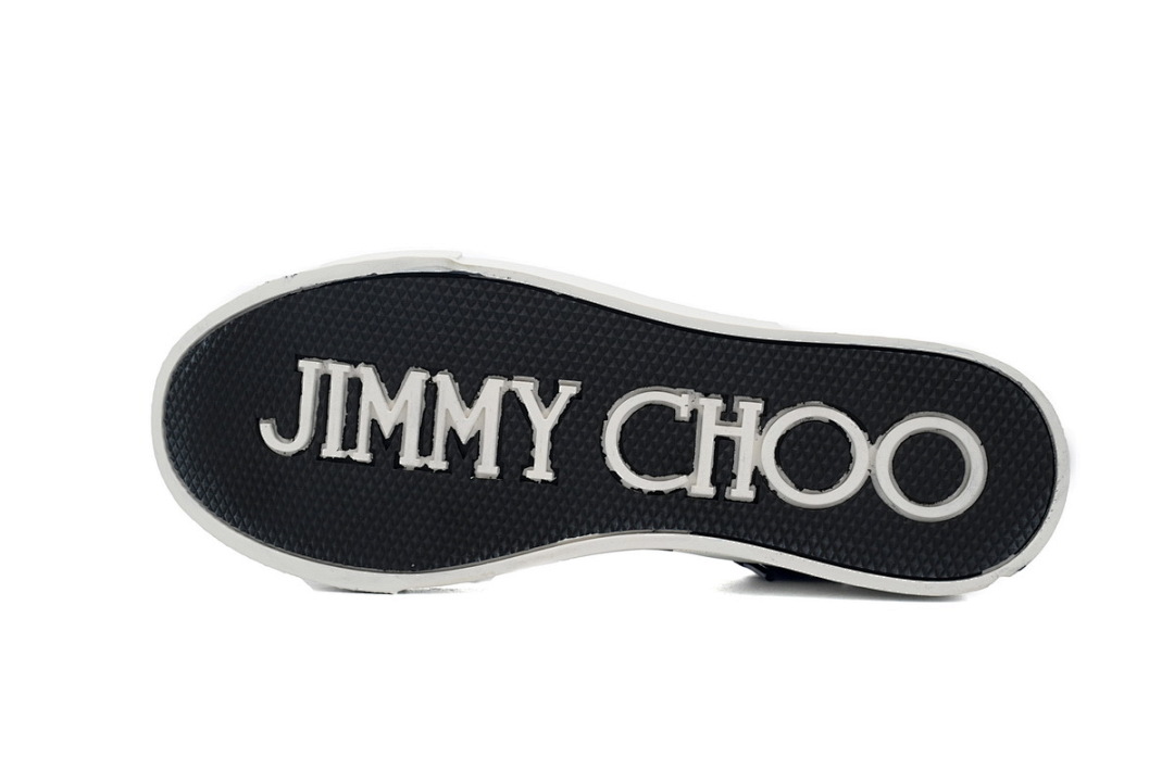 s Jimmy Choo Palma Maxi Black and Latte Canvas Platform Trainers