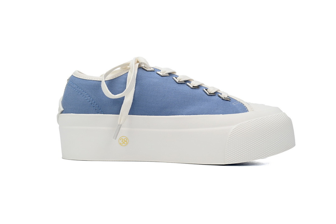 s Jimmy Choo Palma Maxi Blue Canvas Platform Trainers