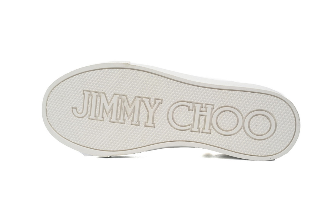 s Jimmy Choo Palma Maxi White Canvas Platform Trainers