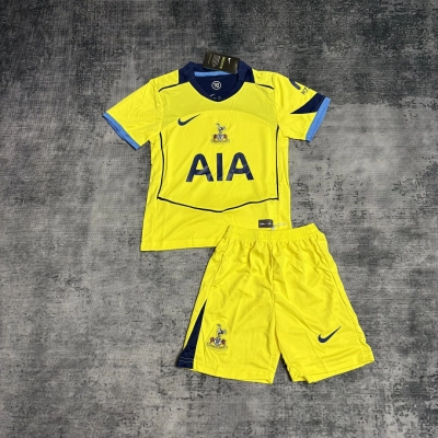 Tottenham Hotspur Yellow Navy Kids Jersey Set 01