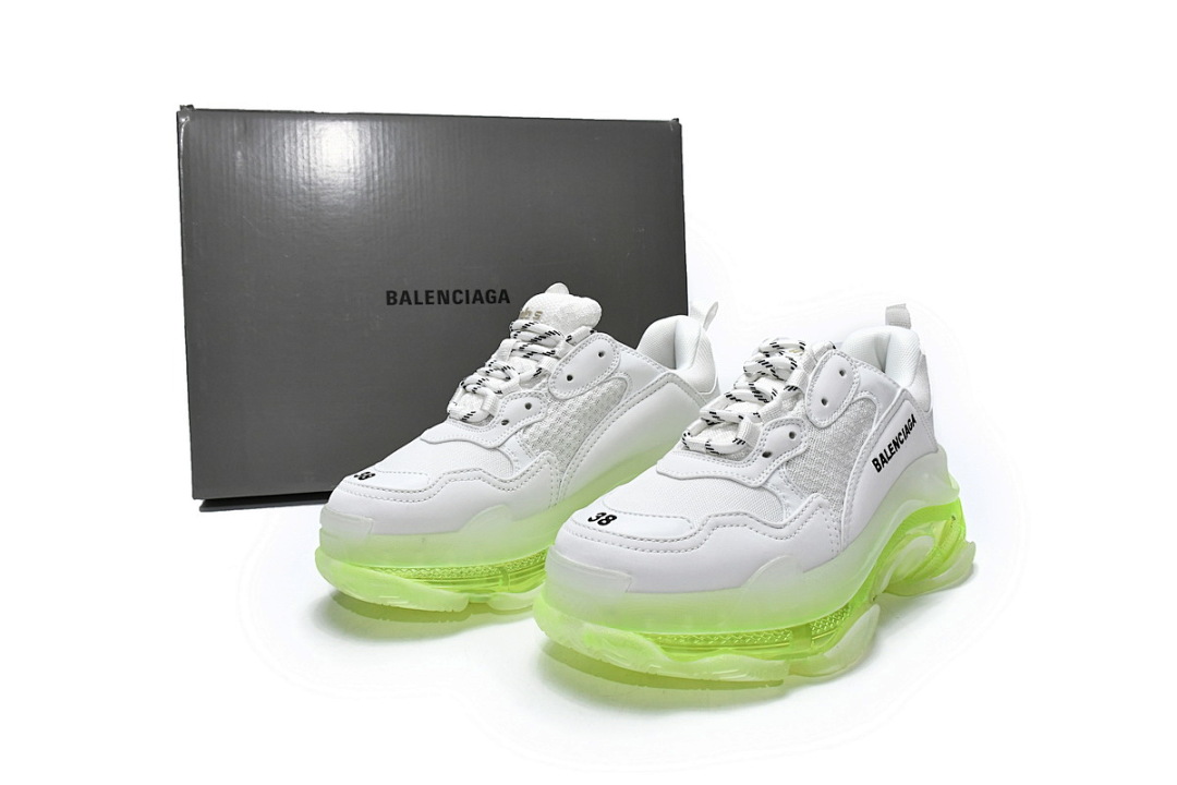 W0901 9010 Balenciaga Triple S Branco Verde