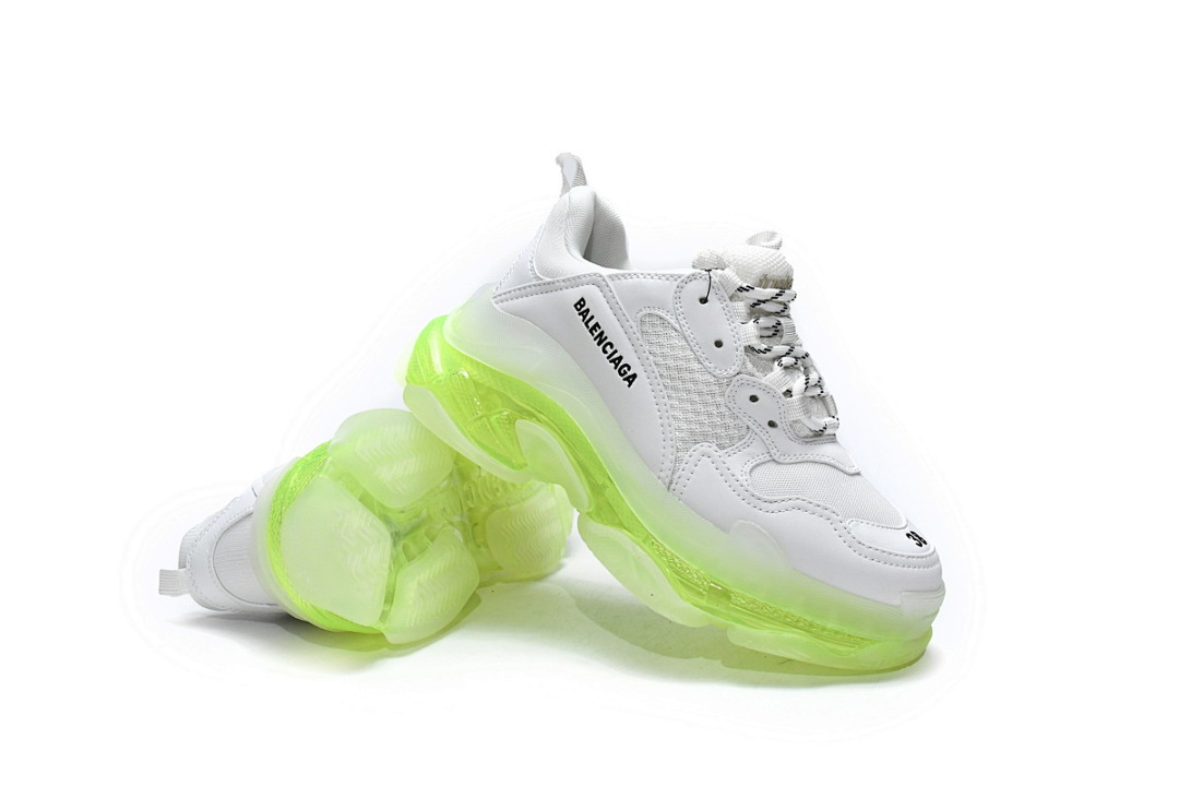 W0901 9010 Balenciaga Triple S Branco Verde