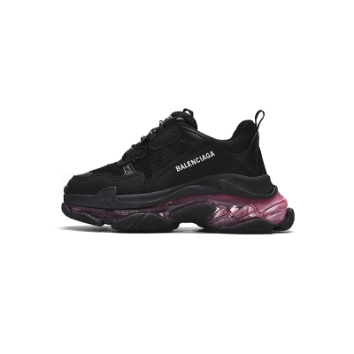 W0901 9011 Balenciaga Triple S Black Claret Red 01