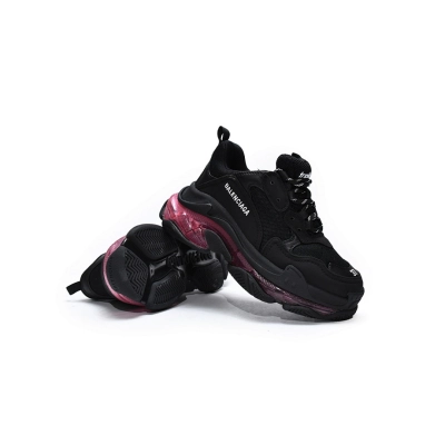 W0901 9011 Balenciaga Triple S Black Claret Red 02