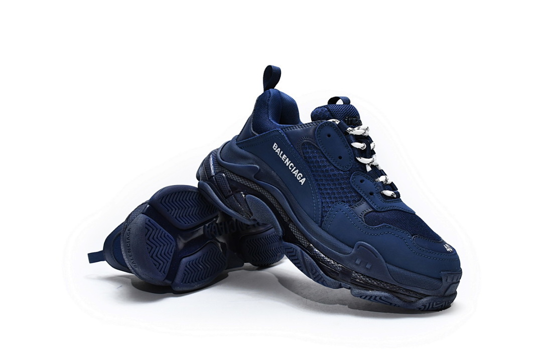 W091 4107 Balenciaga Triple S Azul Escuro