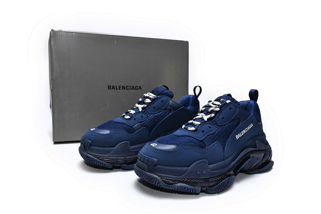 W091 4107 Balenciaga Triple S Azul Escuro