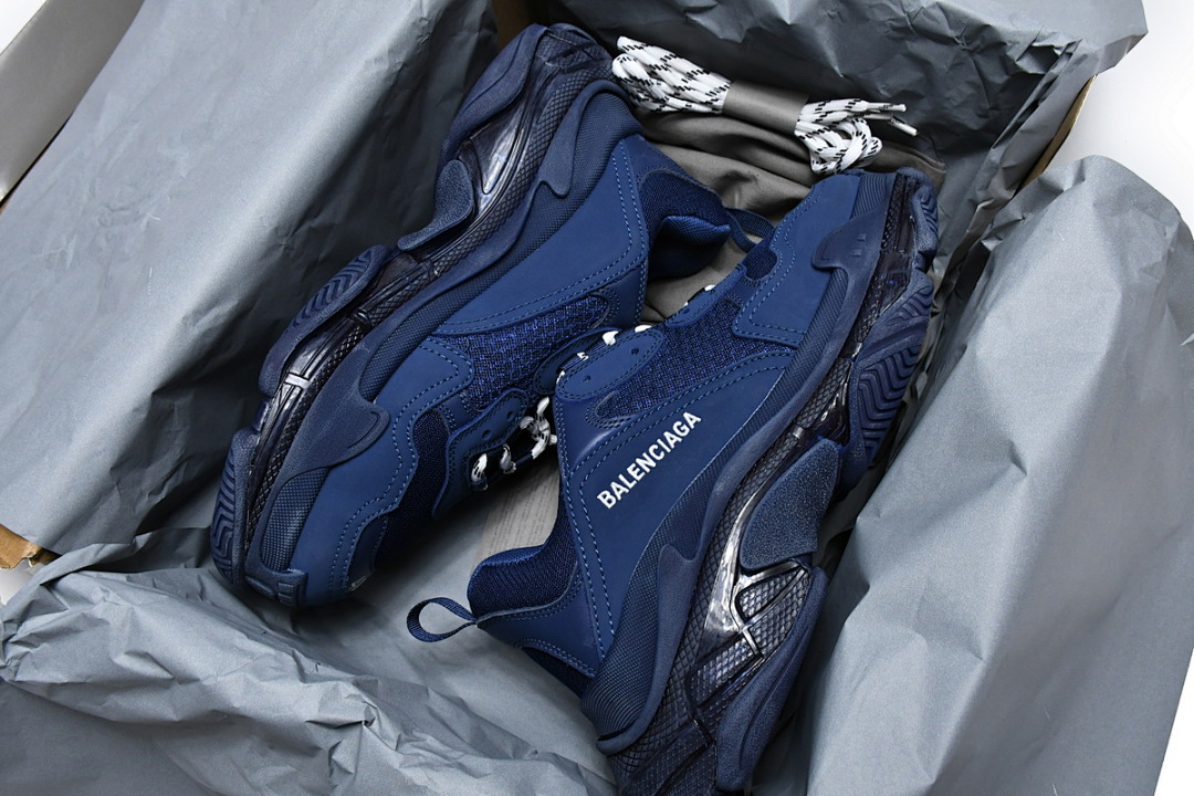 W091 4107 Balenciaga Triple S Azul Escuro