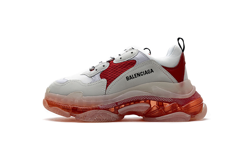 W09E1 4552 Balenciaga Triple S Blanc Rouge