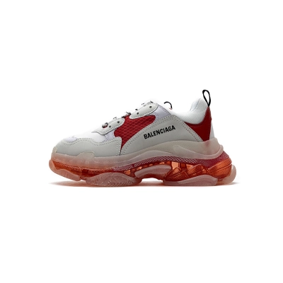 W09E1 4552 Balenciaga Triple S Branco Vermelho 01