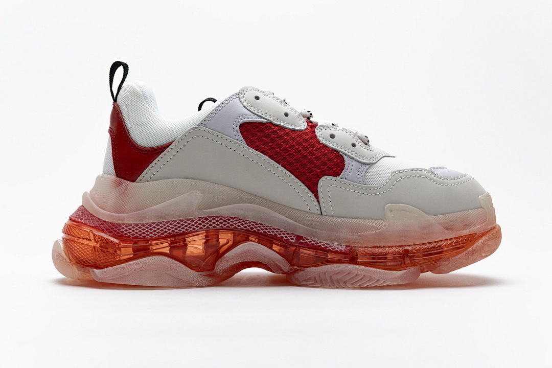W09E1 4552 Balenciaga Triple S Blanc Rouge