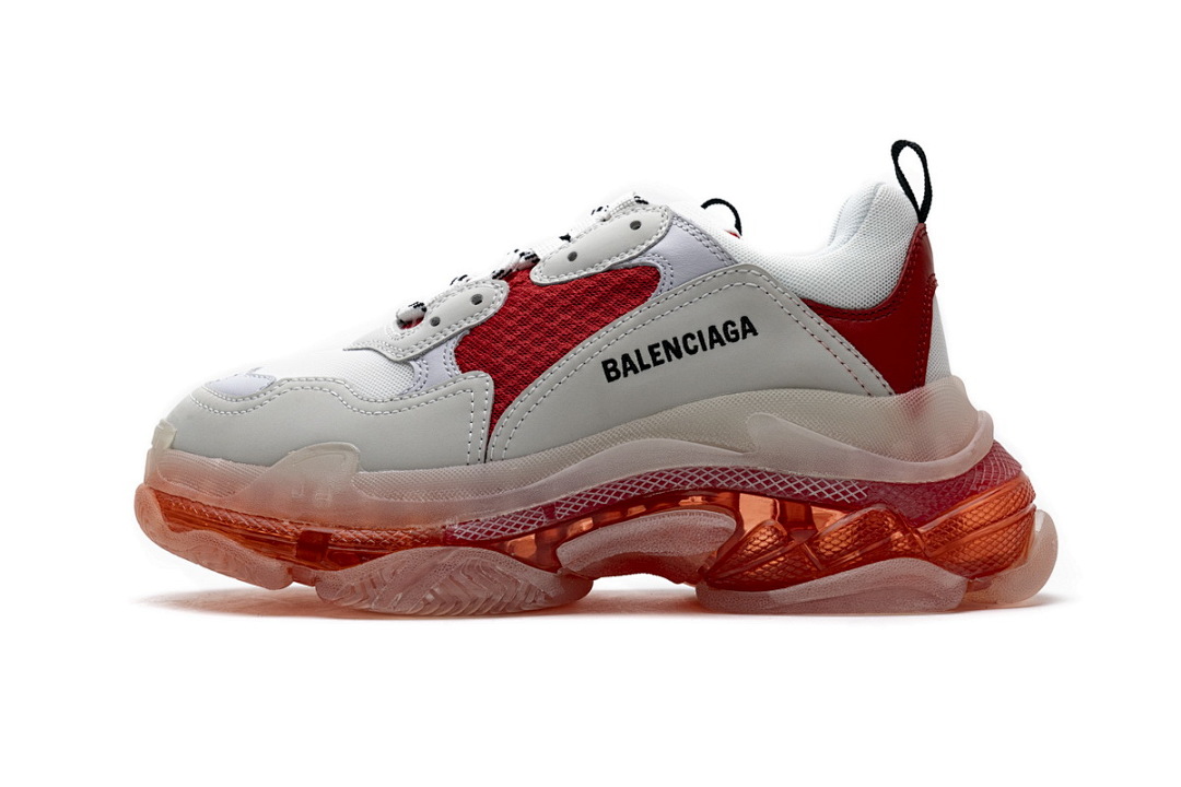 W09E1 4552 Balenciaga Triple S Blanc Rouge